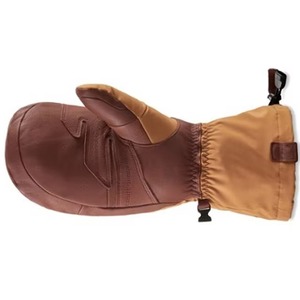Mitaines en cuir de daim pour homme personnalisables, à un doigt, noires, pour adultes, équipement d'hiver pour l'extérieur, avec logo et design - Product Image 4