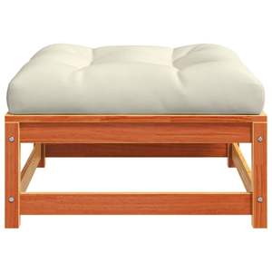 Reposapiés de Madera de Pino Maciza de 27.6 Pulgadas en Color Marrón Encerado y Crema para Muebles de Patio - Product Image 6