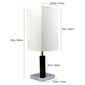 Lampada da Tavolo Quadrata in Legno Marrone 26"H 1pz/Ctn 0.92/5.55" - Product Image 2