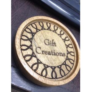 Eco-Friendly Custom Logo Round Wooden Coasters Bulk Engraved Wood Drink Mat for Bar & Cafe Anti-Slip Natural Wood <b>Coffee</b> Cup <b>Pad</b> - Product Image 1