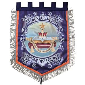 Drapeau de la loge pour les défenseurs de la vérité de Dennistoun, drapeaux de la Grande Loge Orange du comté d'Antrim - Product Image 1