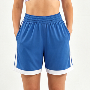Shorts Deportivos para Mujer, Tallas Grandes, Transpirables, 100% Algodón Oxford, con Ribete de Encaje y Bolsillos Laterales - Product Image 1