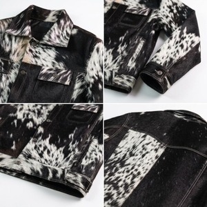 Unisex Genuine <b>Leather</b> Waterproof <b>Jacket</b> Front Logo Winter Solid Color Black White Biker Outerwear - Product Image 4