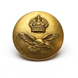 Bronze or Zinc Alloy Ceremonial Shank <b>Buttons</b> for Rank Uniforms Custom Plating Gold Color Custom Engraved Logo Washable - Product Image 1