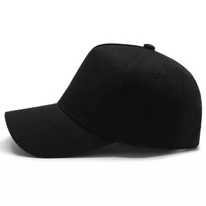 Casquette de baseball unisexe noire à 6 panneaux, couleur unie, style Dad Hat, non structurée, en sergé de coton, réglable, pour le sport et le quotidien - Product Image 6