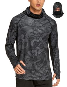 Camisetas de Pesca con Capucha para Hombre, Protección Solar UPF 50+, 100% Poliéster, Tallas Grandes, Ropa de Pesca Ligera con Protección Solar - Product Image 1