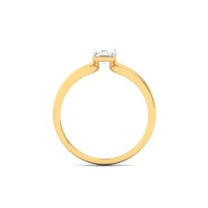 Bague solitaire en diamant de laboratoire taille radiant 0,91 carat, plaqué or 10 carats, bijou de luxe élégant et classique pour femme, idéale pour les fiançailles - Product Image 2