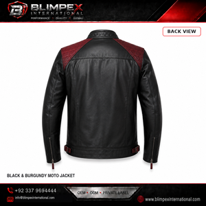 Veste en cuir de vachette sur mesure de haute qualité pour hommes, style streetwear, imperméable, pour l'hiver, teinte unie, fermeture éclair, OEM Blimpex - Product Image 5