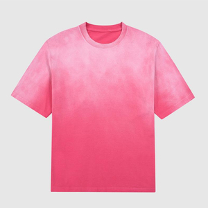 T-shirts pour hommes tendance 2025, style vintage délavé à l'acide, col rond, manches classiques, ourlet bas, marque privée, OEM - Product Image 3