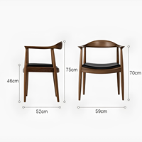 Chaise de salle à manger en chêne au design moderne, chaise d'appoint en bois pour la maison, le restaurant, la salle à manger, en provenance du Vietnam