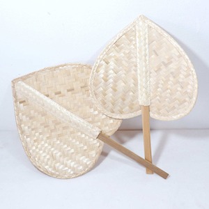 Abanicos de bambú estilo bohemio con forma de melocotón, abanicos de hoja de palma de alta calidad, abanicos de mano, cantidad al por mayor, precio económico - Product Image 3