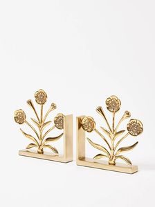Porte-livres en aluminium finition argentée avec des ailes créatives pour une présentation décorative des livres et un accent d'intérieur - Product Image 4