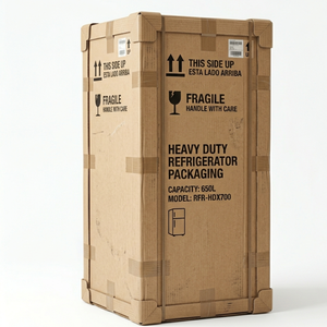 Boîtes d'expédition en carton ondulé jetables, écologiques et recyclables pour l'emballage de téléviseurs et réfrigérateurs, structure renforcée, personnalisables - Product Image 2