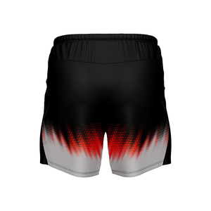 Pantalones cortos de baloncesto y ciclismo de malla de poliéster de doble capa, color verde oliva, con logotipo bordado personalizado, sublimados, para hombre, en venta. - Product Image 2