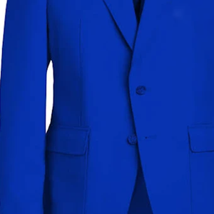 Wholesale Zeta Royal Blue Men's Embroidered Knitted Blazer Breathable Custom Logo Fraternity Blazer <b>Wedding</b> Business Party Coat - Product Image 3