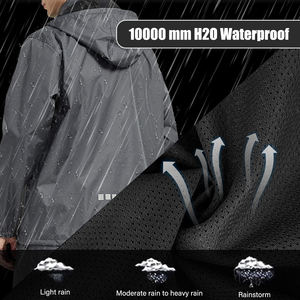 Conjunto de chándal para exteriores para todo tipo de clima, impermeable, ligero, cortavientos, chándal ligero para la lluvia, para hombre, con logotipo personalizado - Product Image 6