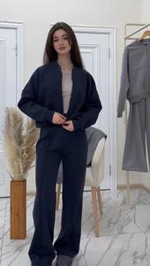Women's Two-Piece Reversible Athletic Tracksuit Set High-Stretch 100% Cotton <b>Hip</b>-Hop Activewear Eco-Friendly Breathable Fleece - Product Image 5