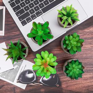 Set di 6 Piante Artificiali Realistiche, Piccole Succulente Finte con Vasi, Vegetazione Artificiale Realistica per Arredamento Casa - Product Image 4