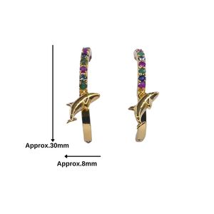 Joyería de Plata de Ley 925 Chapada en Oro para Bodas, Juego de Aretes con Múltiples Piedras Preciosas de Zafiro para Mujer - Product Image 1