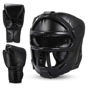 Ensemble de casque et de gants de boxe de qualité supérieure pour adultes et adolescents, protection intégrale du visage pour le taekwondo, le muay thai, le kickboxing, le karaté, le BJJ et le MMA - Product Image 1