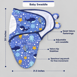 Neugeborenen-Pucktuch |   100% Baumwolle Modernes Gestreiftes/Einfarbiges Design |   Verstellbarer Schlafsack |   Weiche Gemütliche Baby-Schlafdecke 0-6 Monate - Product Image 6