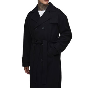 Abrigo Largo de Invierno para Hombre, Estilo Urbano, Formal, Talla Grande, Doble Botonadura, Ecológico, Transpirable, 100% Lana - Product Image 3