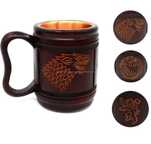 Acacia mango Quality Handmade Wooden <b>Mugs</b> for Dirking Water With Fancy Style Wooden Beer <b>Mug</b> With Handle Available at Export - Product Image 3