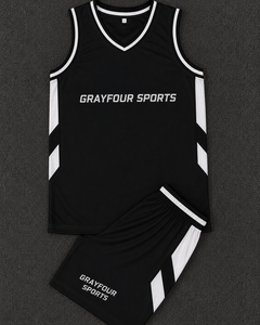 High Quality Custom Breathable Sublimated Print Unisex Basketball Jersey Shorts Set with Team Name and Logo - Product Image 1