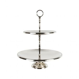 Soporte de Servir de Latón Dorado de Doble Capa de Primera Calidad para Pasteles, Frutas, Dulces y Centro de Mesa Elegante - Product Image 2