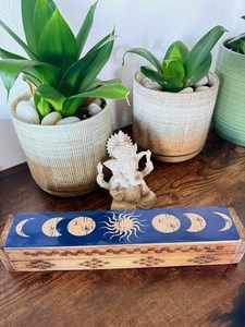 Hand Carved Wood <b>Incense</b> Burner Box (Ash Catcher) – For Sticks & <b>Cones</b> - Product Image 5