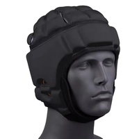 Casques de rugby portables personnalisés 2025 avec logo, en cuir noir, Softshell, pour football américain 7 contre 7, rembourrés en EVA, silicone, plastique, séchage rapide