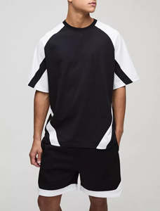 Conjunto deportivo de verano para hombre de 2 piezas, pantalones cortos para correr, personalizado con impresión OEM/ODM, ecológico y transpirable. - Product Image 3