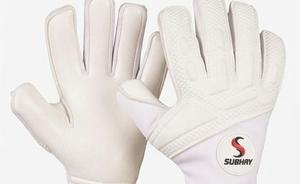 Guantes de Portero de Fútbol Subhay, Completamente Blancos, de Cuero, Antideslizantes, con Cierre de Velcro, Unisex, para Deportes - Product Image 2