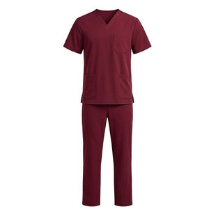 Conjunto de Uniforme Médico Cómodo para Hombre con Cuello en V, Tejido Transpirable y Apariencia Profesional - Product Image 1