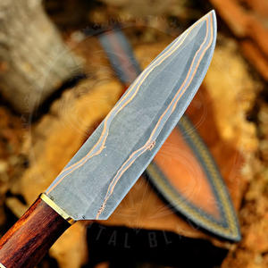 มีดเชฟใบมีดเหล็กดามัสกัสทองแดงปลอมแบบขายส่ง พร้อมด้ามไม้ มีดครัวสำหรับตั้งแคมป์แบบใหม่ สำหรับใช้ในบ้านระดับมืออาชีพ - Product Image 3