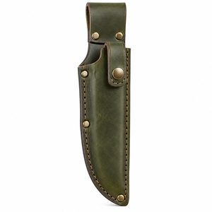 Étui à couteaux en cuir véritable, doux et protecteur, style classique, adapté au rangement des couteaux, aux voyages et à la collection. - Product Image 4