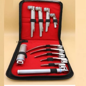 Ensemble de laryngoscopes avec batterie rechargeable, lames pédiatriques en acier inoxydable, certifié CE, instrument professionnel de classe II - Product Image 3