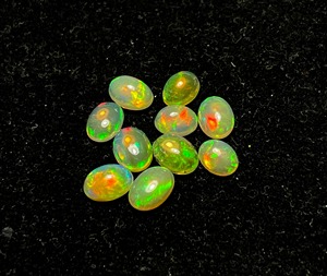 Opale d'Éthiopie naturelle ovale cabochon, pierre précieuse en vrac, opales de feu cabochons pour la fabrication de bijoux et la vente en gros - Product Image 6