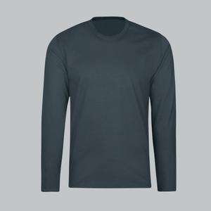 T-shirt à manches longues pour homme, coupe classique, col rond, 100% coton, impression numérique, logo personnalisé sur le devant, design uni, écologique, séchage rapide - Product Image 3