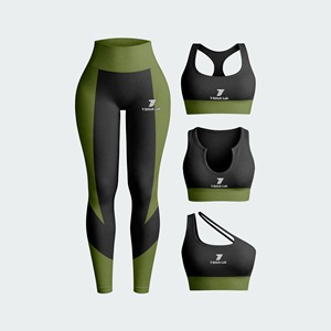 2026 Custom Logo Breathable 100% Polyester Solid Plus Size Sports Wear Fitness Clothing <b>Leggings</b> Gym ActiveWear 4Piece Workout - Product Image 4