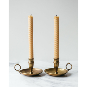 Classic <b>Brass</b> <b>Candlestick</b> <b>Holder</b> Set With Ring Handle Durable Home Decoration Metal Candle <b>Holders</b> Vintage Chamberstick <b>Holder</b> - Product Image 1