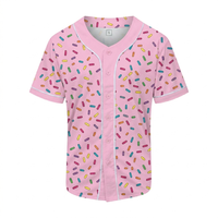 Maillot de baseball/softball personnalisé à manches courtes de haute qualité, 100 % polyester, effet glacé pour design 'Drip'