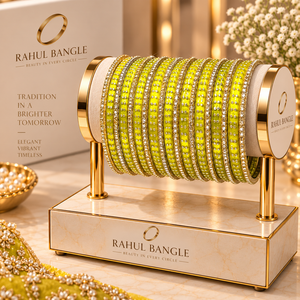 Bracelets artisanaux en aluminium jaune style Cachemire, plaqués or scintillant avec pierres, pour femmes, bijoux de mariée, vente en gros, pour fêtes - Product Image 2