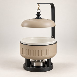 Beautifully Crafted With A Smooth White Body <b>Brushed</b> Gold Metal Band And Matching Gold Base For A Refined Tabletop Appearance - Product Image 3