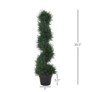 Albero Artificiale a Spirale Pre-Incoltivato di 3 Piedi, Pianta Finta Simulata a Spirale - Product Image 2
