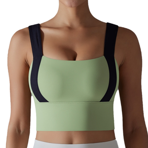 Custom Women's High Support Breathable Quick Dry Backless Sport Bra Removable Padded Cups Plus Size Front Logo Yoga Fitness Gym - Product Image 5