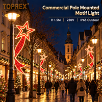 TOPREX Weihnachten 2D LED Stern-Motiv-Licht für Außenbereich Straßenlaterne Plaza Hotel und Kommerzielle Feiertagsdekoration