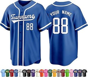 Camiseta de Béisbol Personalizada al por Mayor, Transpirable, de Malla, Unisex, Lisa, de Secado Rápido, con Impresión Digital, Uniformes de Equipo, Ropa Deportiva de Alto Rendimiento - Product Image 1