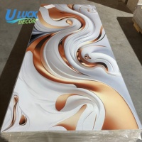 Panneau mural intérieur en PVC à texture de roche, impression haute définition, marbre 3D, ignifuge, moderne, directement de l'usine, pour usage hôtelier