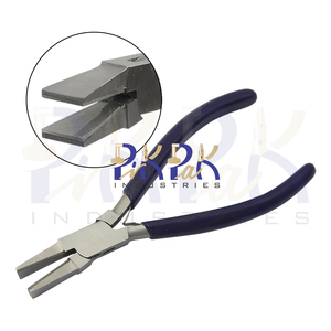 Alicates de punta de pato con mordazas recubiertas de uretano de 1.6mm de grosor, 165mm con mango de PVC con resorte, para bricolaje, crimpado, corte de circlips, OEM, joyería - Product Image 1